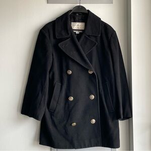 TOWNE FROM LONDON FOG Black Double-Breasted Pea Coat